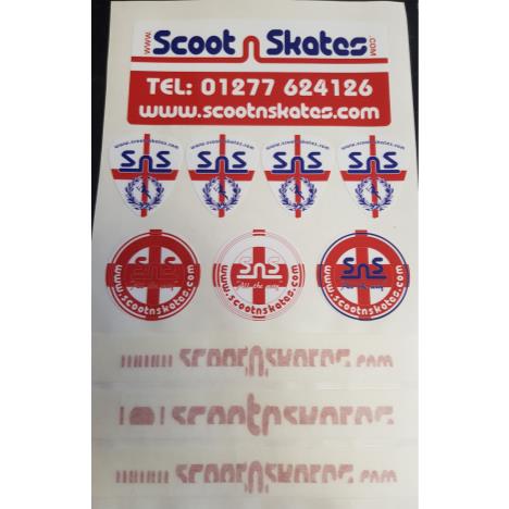 ScootnSkates Sticker Pack Red £5.00